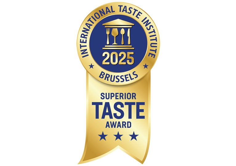 A medal for the Superior Taste Award 2025 from the International Taste Institute Brussels.
